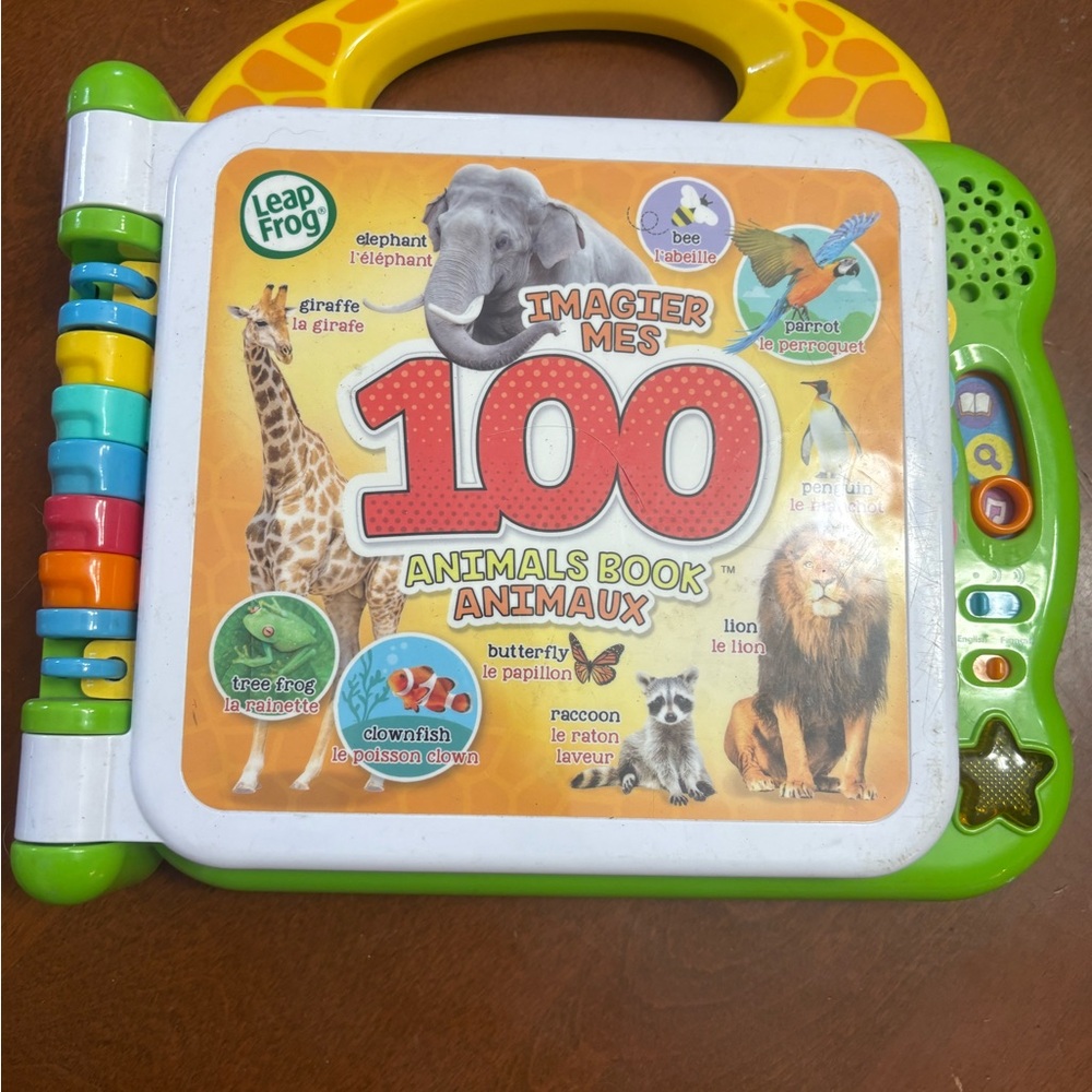 LeapFrog 100 Animals Interactive Learning Book - Green and Yellow